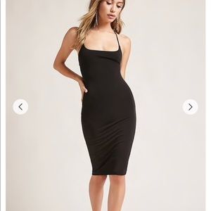 Black midi dress